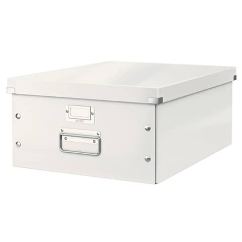 Scatola per archiviazione universale ''L'' Leitz CLICK & STORE bianco metallizzato 36,9x20x48,2 cm - 60450001